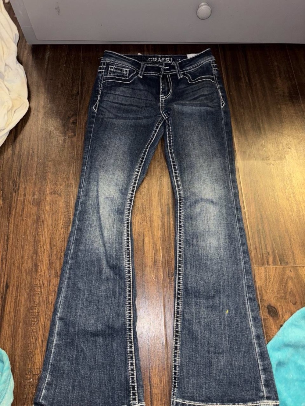Grace in LA Indigo Flare Kids Jeans